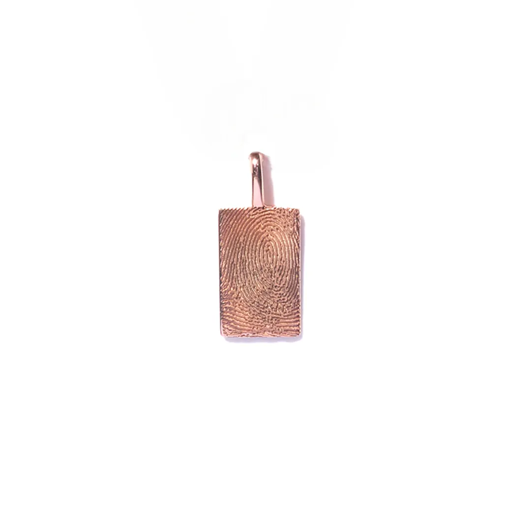 14kt Rose Gold Fingerprint Pendant