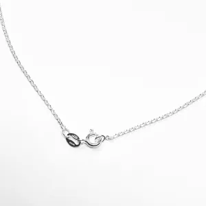 16"/41cm sterling silver diamond cut trace chain, suitable for pendants. 27474