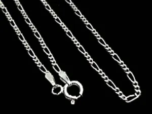 18" Thin Gauge 1.5mm Figaro Chain, Sterling