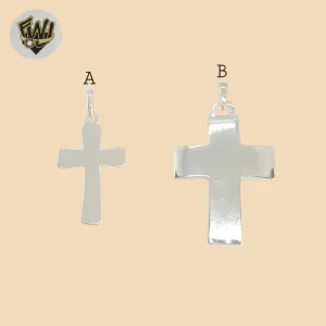 (2-1008) 925 Sterling Silver - Plain Cross Pendants.