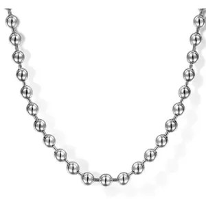 22 Inch 925 Sterling Silver 3mm Shotbead Chain Necklace by Gabriel and Co.