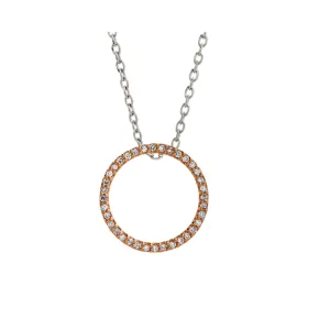 9ct Rose Gold Cycle of Life Pendant (0.11ct)