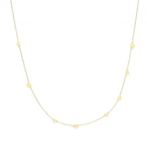 9ct Yellow Gold Plain Star Necklet NK424