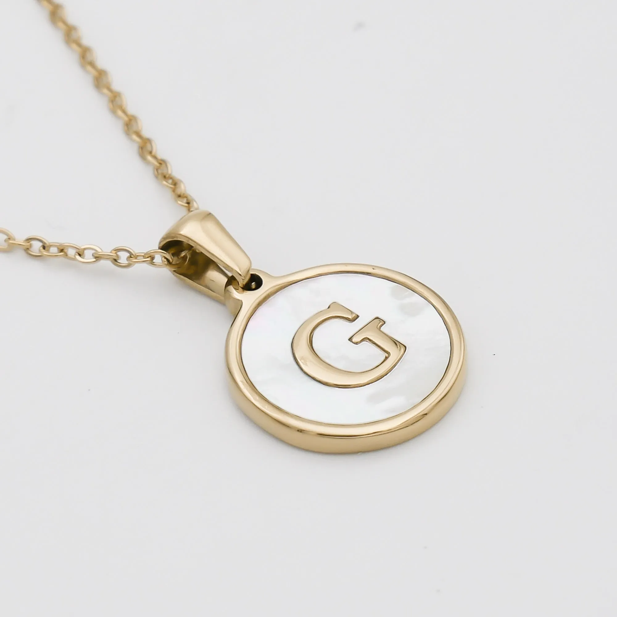 Ava Opal Initial Necklace