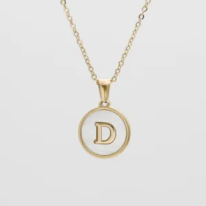 Ava Opal Initial Necklace