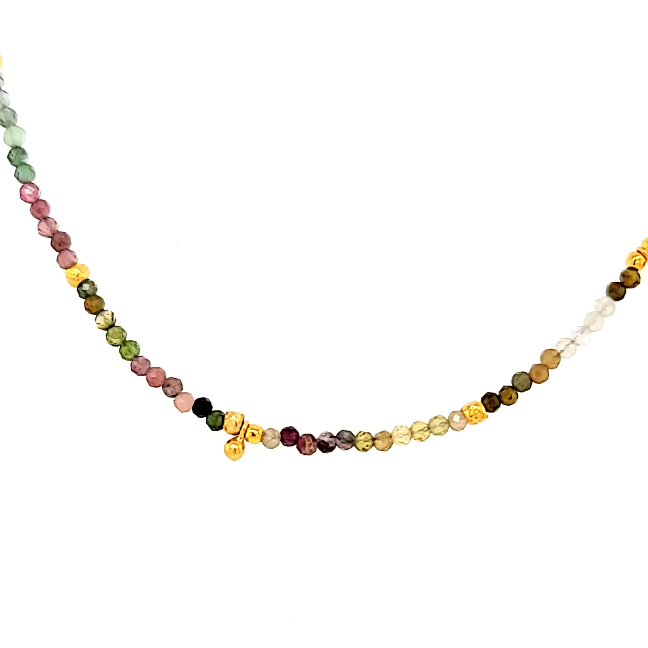 AVF Rainbow Tourmaline Beaded Necklace (SI2351)