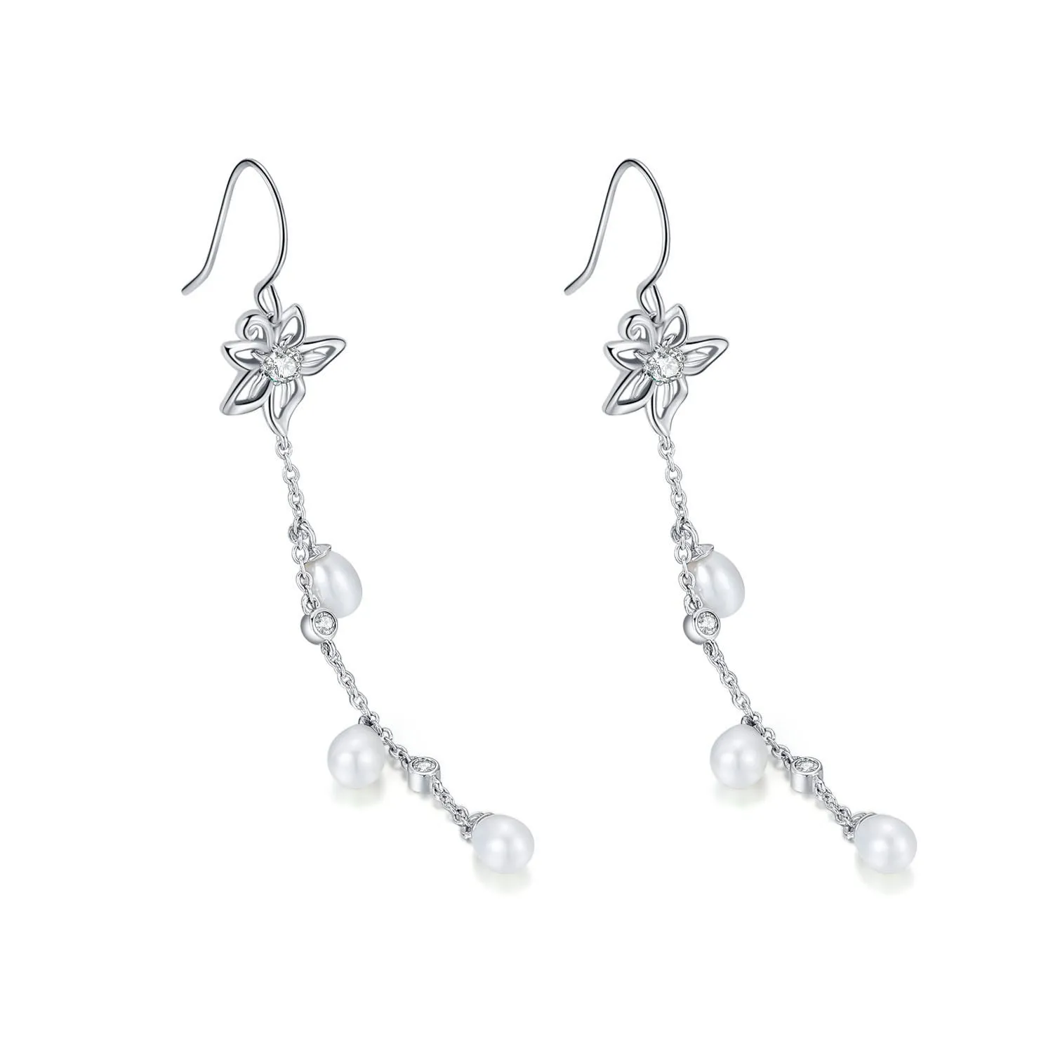 Bauhinia Chain Earrings