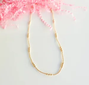 Beaded Blondes | ILY Gold Beaded Necklace