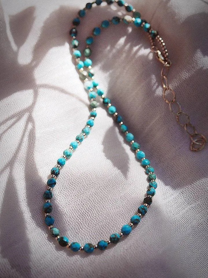 Beaded Turquoise Necklace - Ho'onani