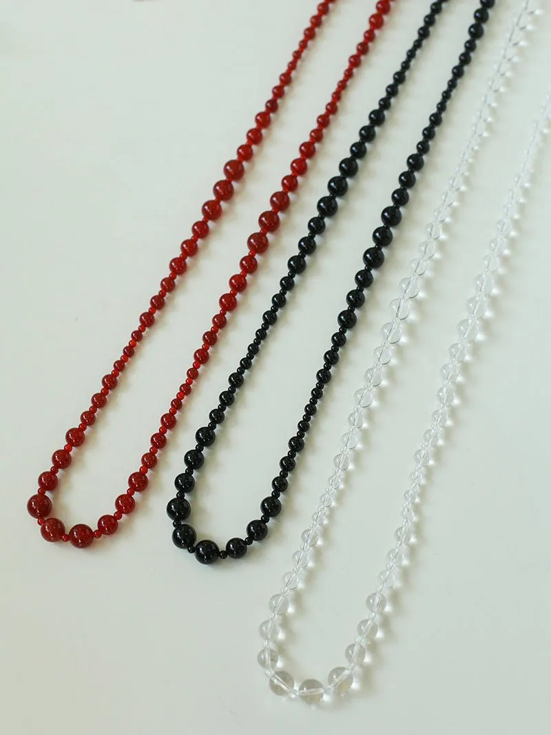 Black Agate Long Necklaces