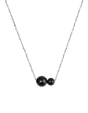 Blakely Pearl Necklace In Black