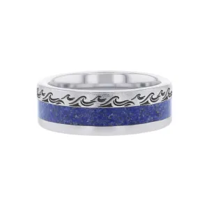 Blue Wave Serinium Wedding Ring