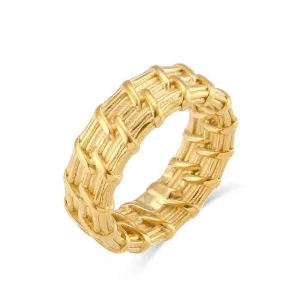 Braided Rattan Style Ring