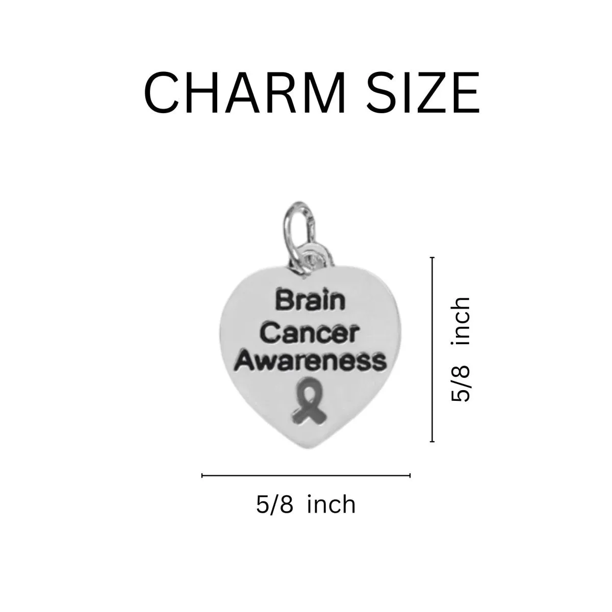 Brain Cancer Heart Retractable Charm Bracelets