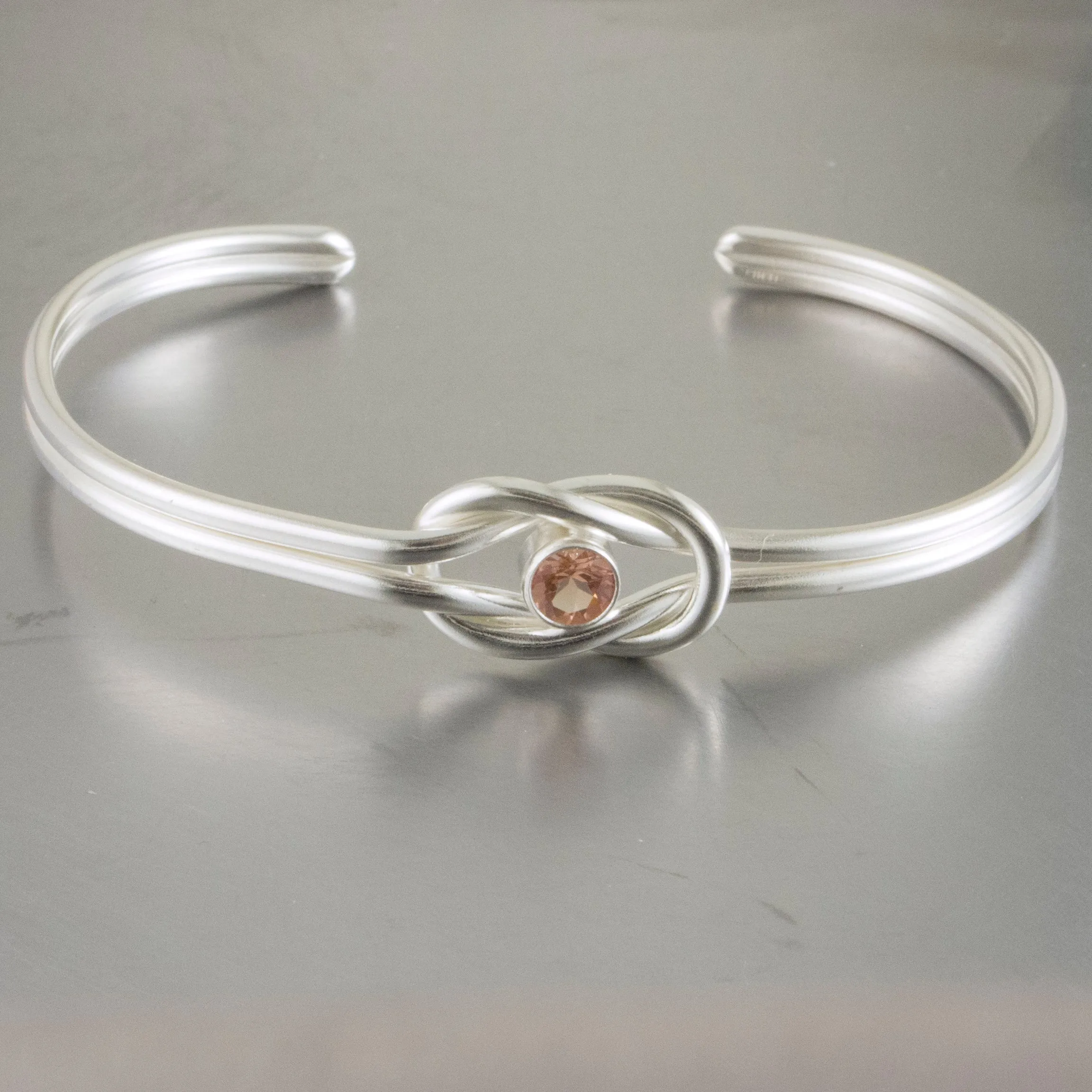 Celtic Love Knot Bracelet with Oregon Sunstone