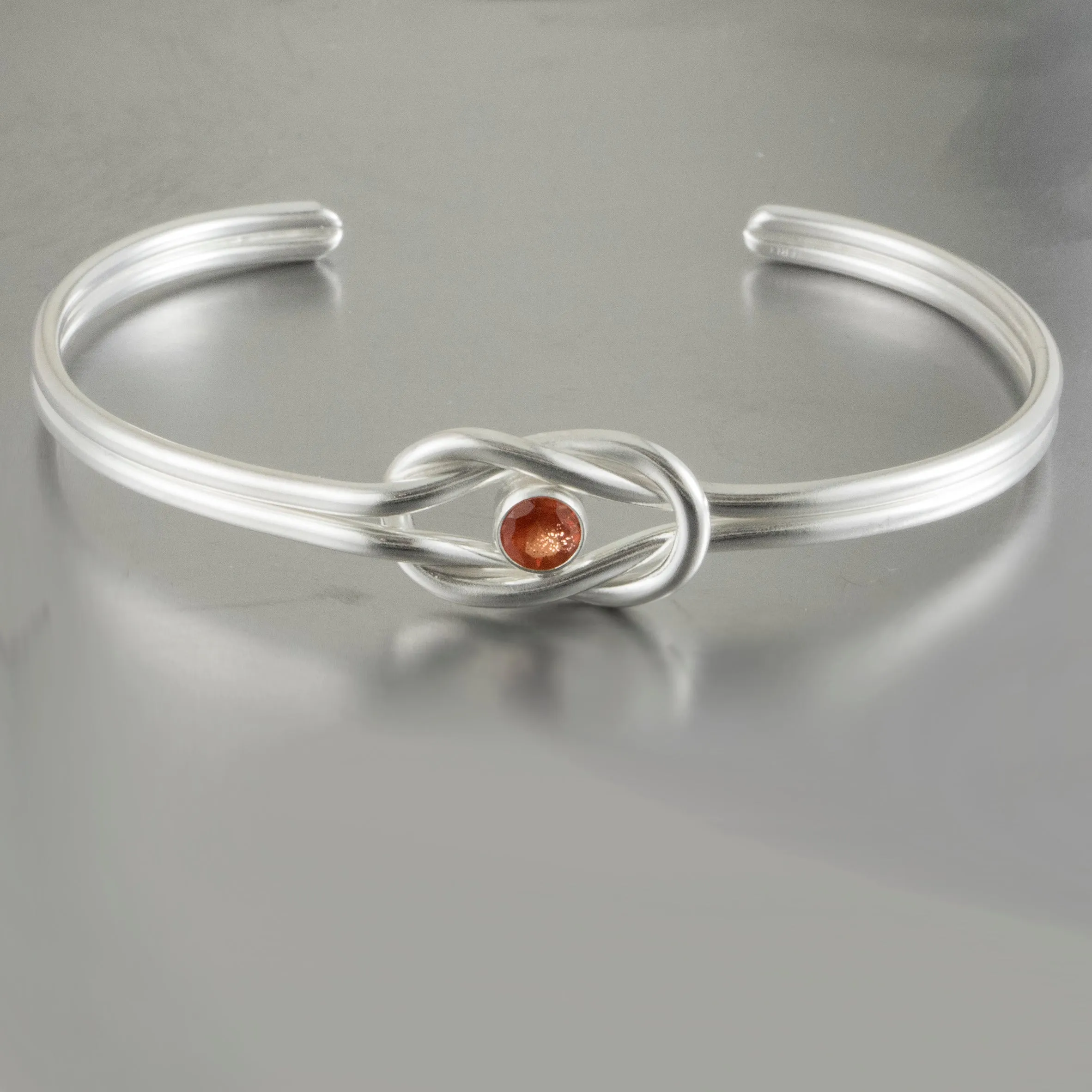 Celtic Love Knot Bracelet with Oregon Sunstone