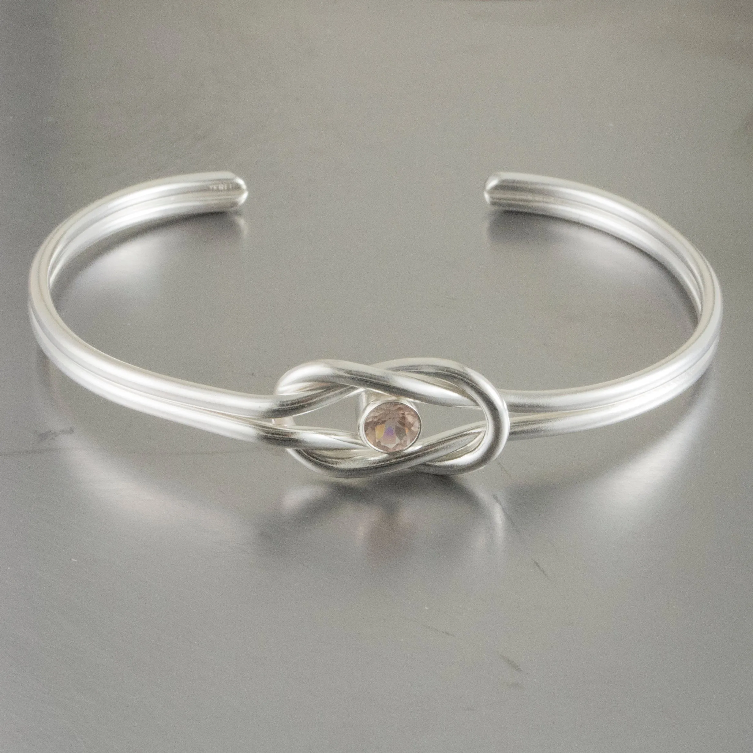 Celtic Love Knot Bracelet with Oregon Sunstone