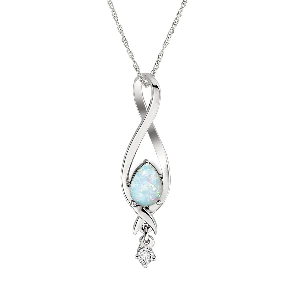 Celtic Opal and Diamond Pendant