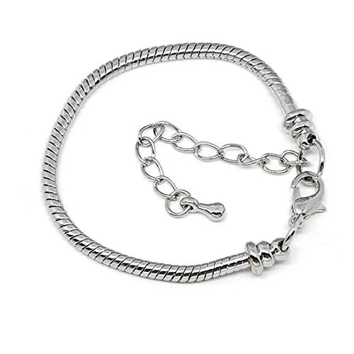 Childrens Kids Bracelet Fits 6- 8 Snake ChainStarter Master Lobster Clasp for European Beads