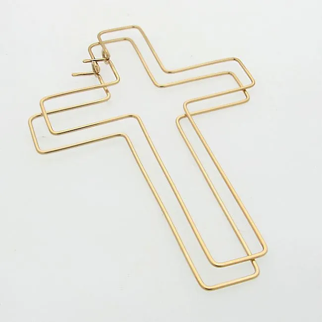 Cross Earrings - Fashion Gold Earrings