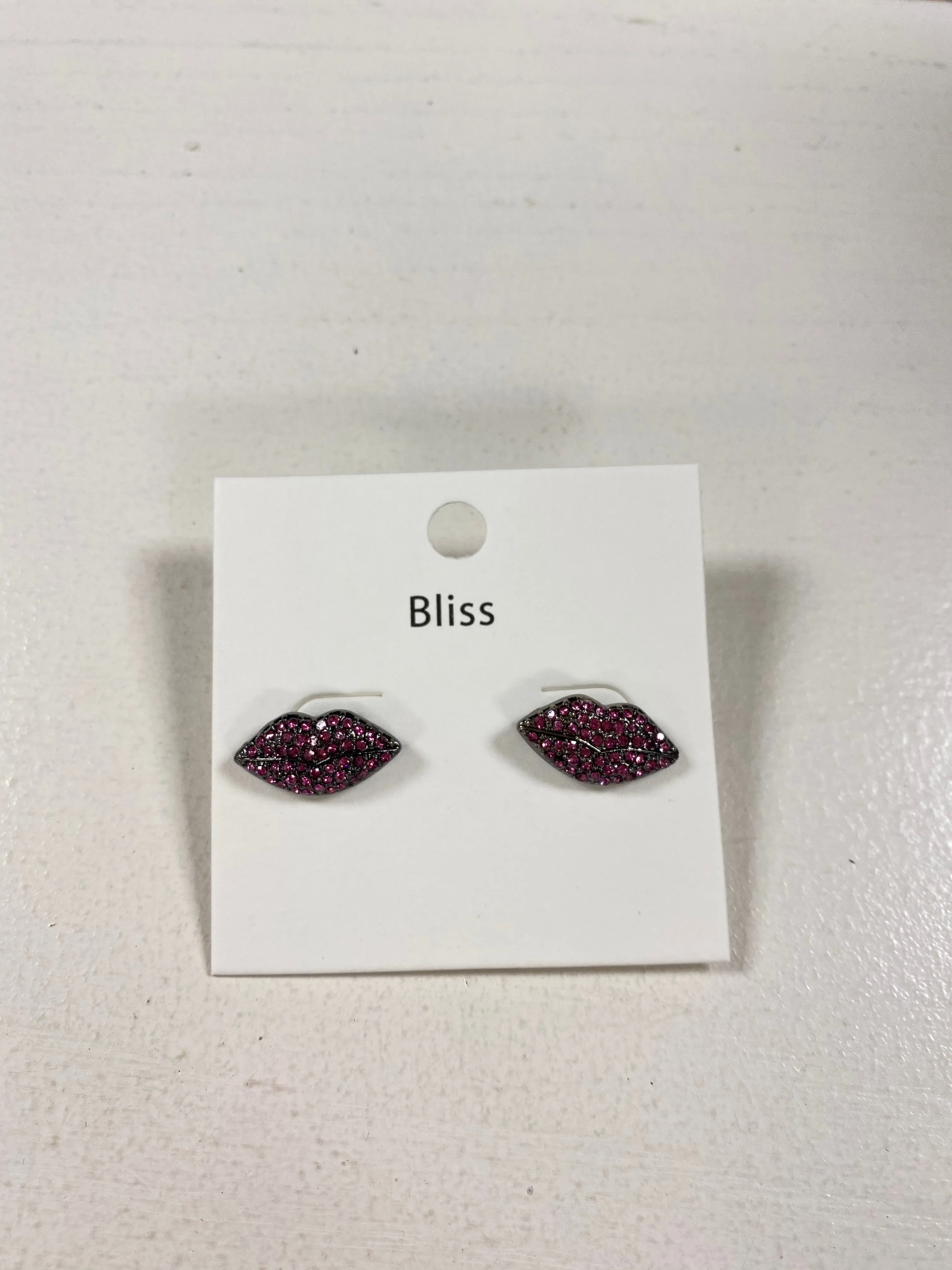 Crystal Lip Earrings