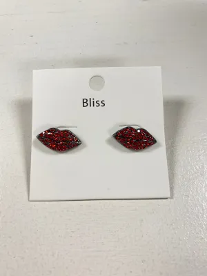 Crystal Lip Earrings