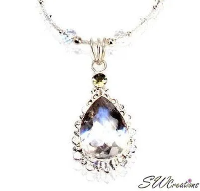 Crystalline Rock Crystal Gemstone Necklace