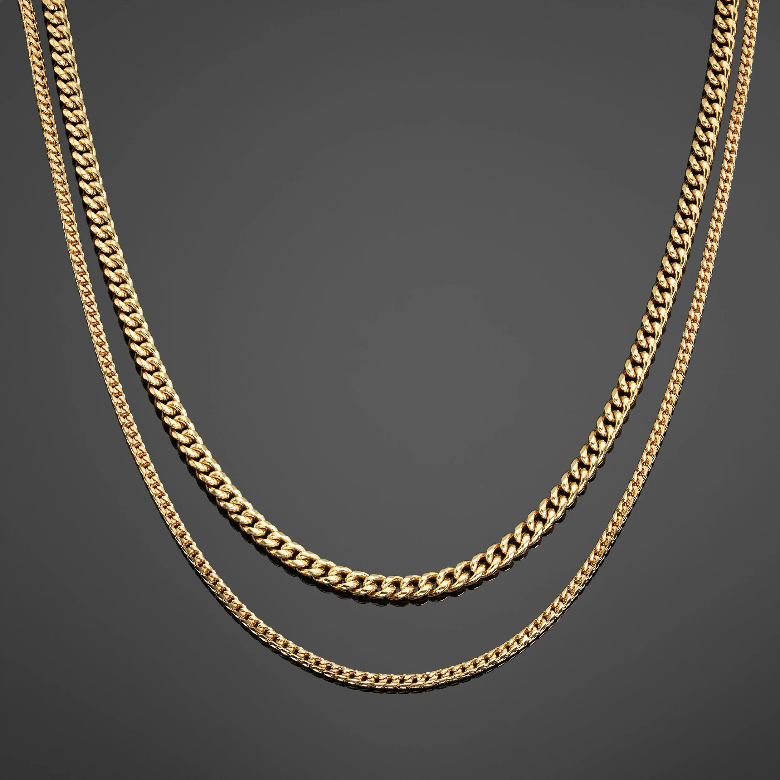 Cuban Link  Franco Link Stack - Gold RG131 RG120