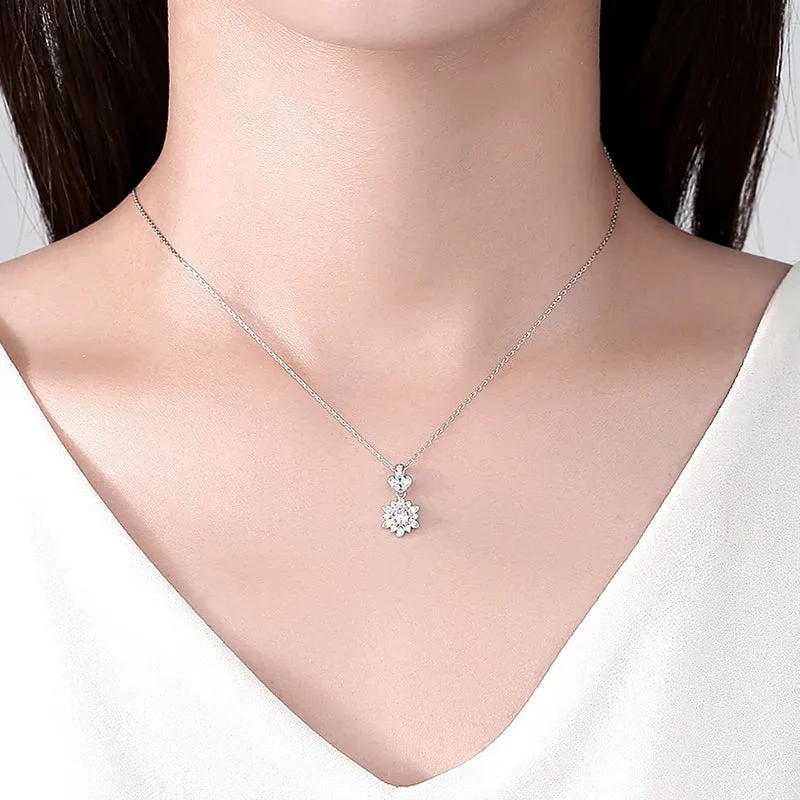 Cute Snowflake Pendant Necklace