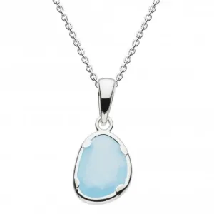 Dew Sterling Silver Blue Chalcedony Pendant 9067BLC024