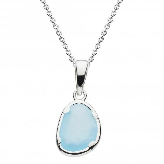 Dew Sterling Silver Blue Chalcedony Pendant 9067BLC024