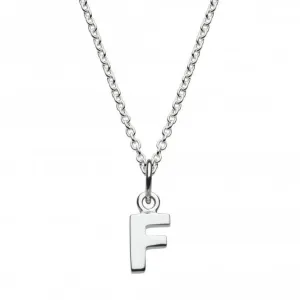 Dew Sterling Silver Dinky F Initial Pendant 9092HPF