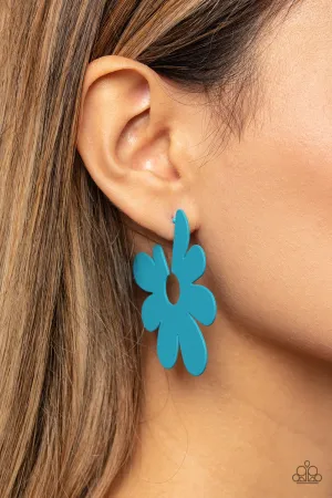 Earrings Flower Power Fantasy - Blue E516