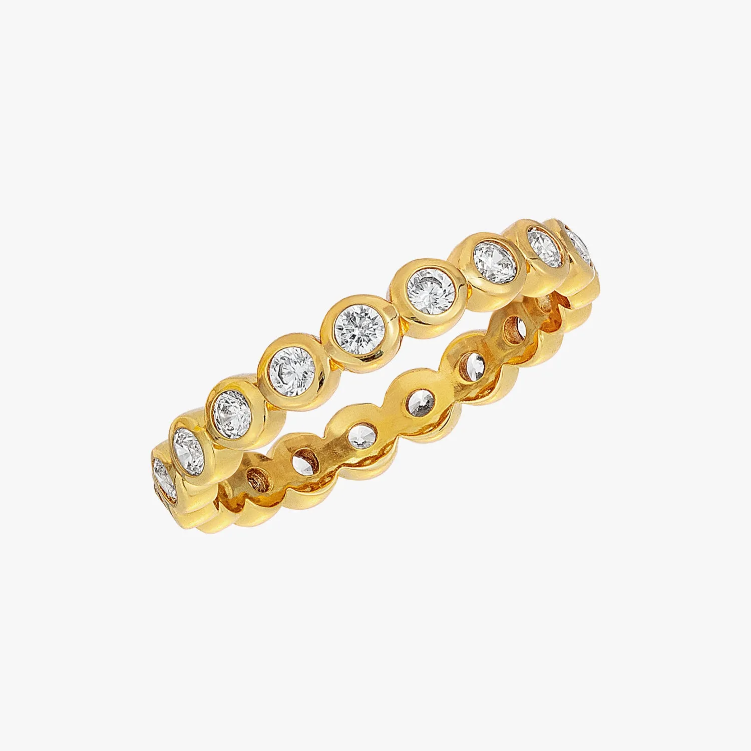 Eternity Bezel CZ Gold Ring