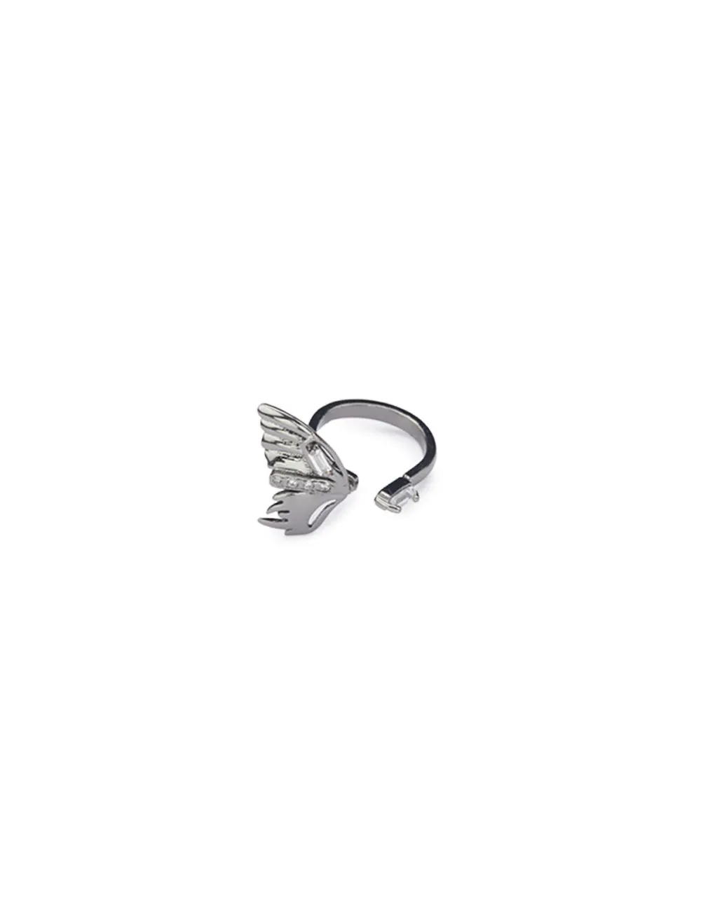 Flutter Midi Ring in Gunmetal - Left Wing