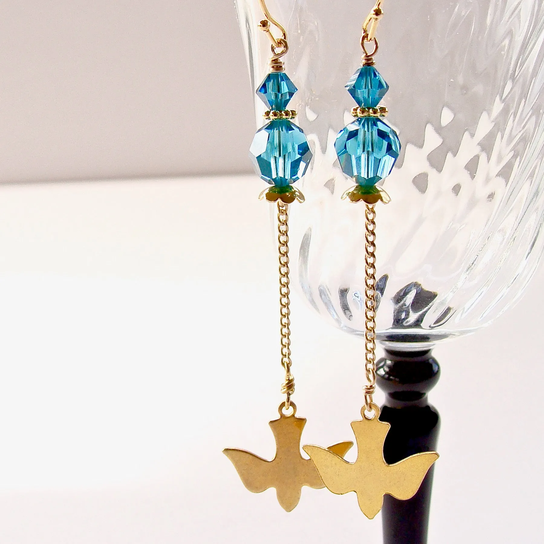 Free Bird: Crystal Drop Earrings