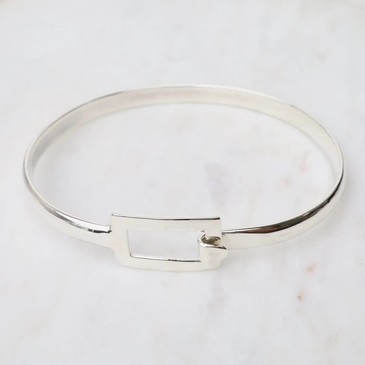 Front Latching Bangle with Rectangle