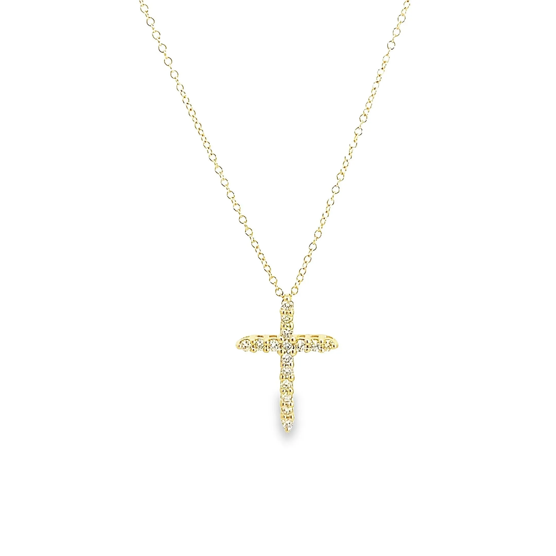 Gabriel & Co | 14K Yellow Gold Cross Necklace