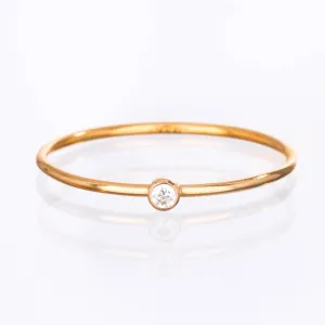 Gold Filled Cubic Zirconia Diamond Ring