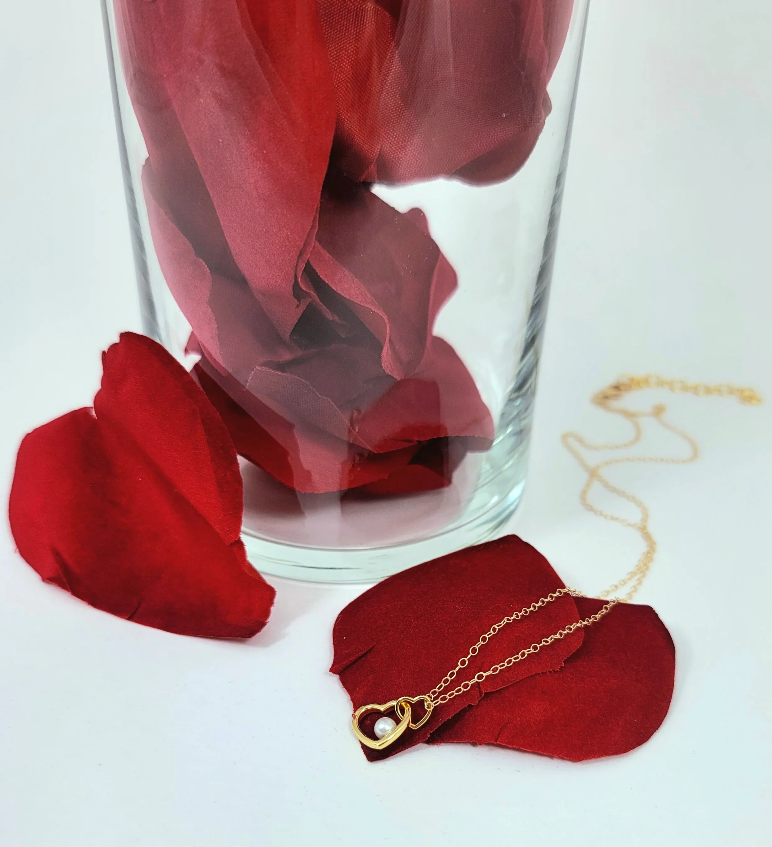 Gold Hearts Entwined Necklace