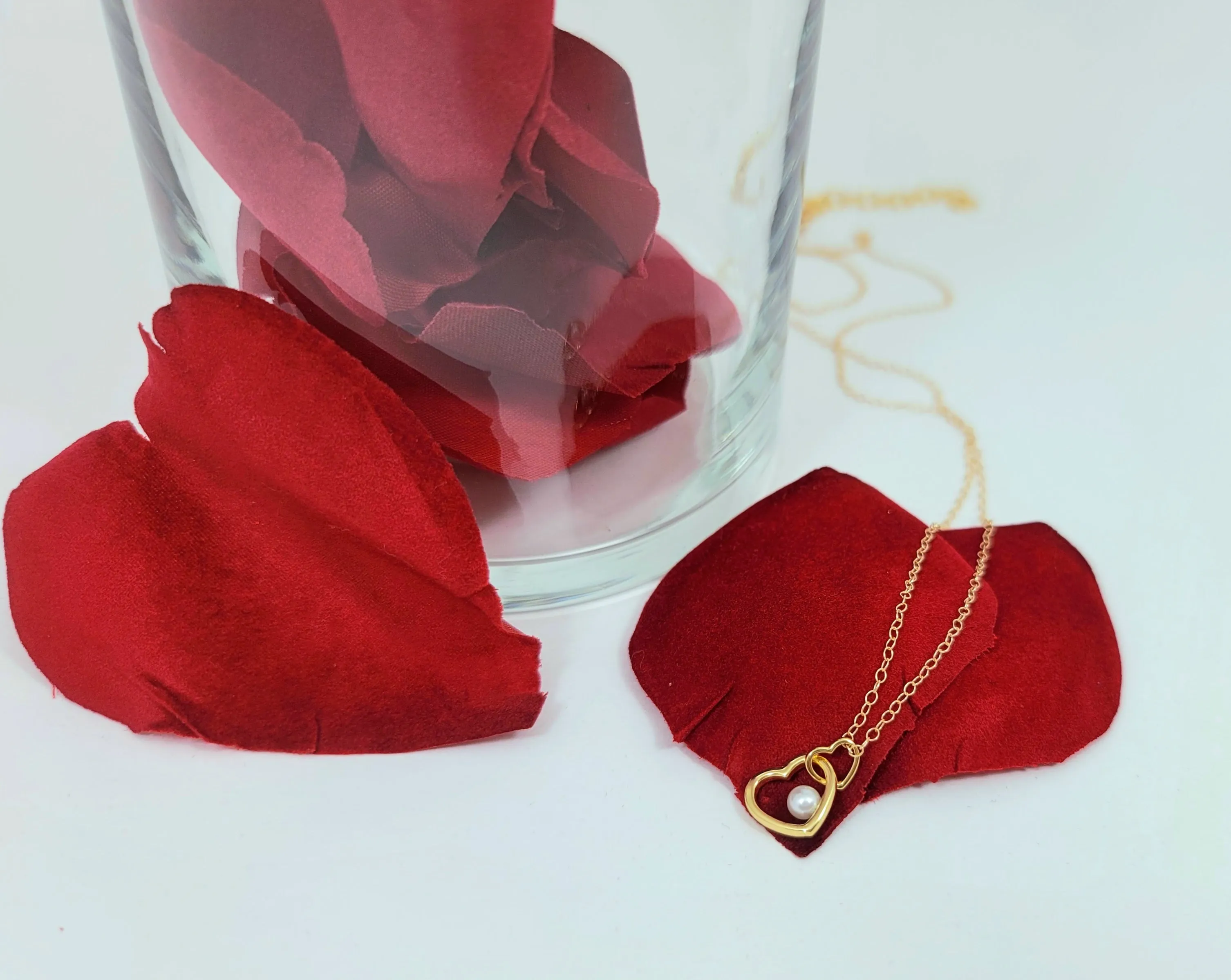 Gold Hearts Entwined Necklace