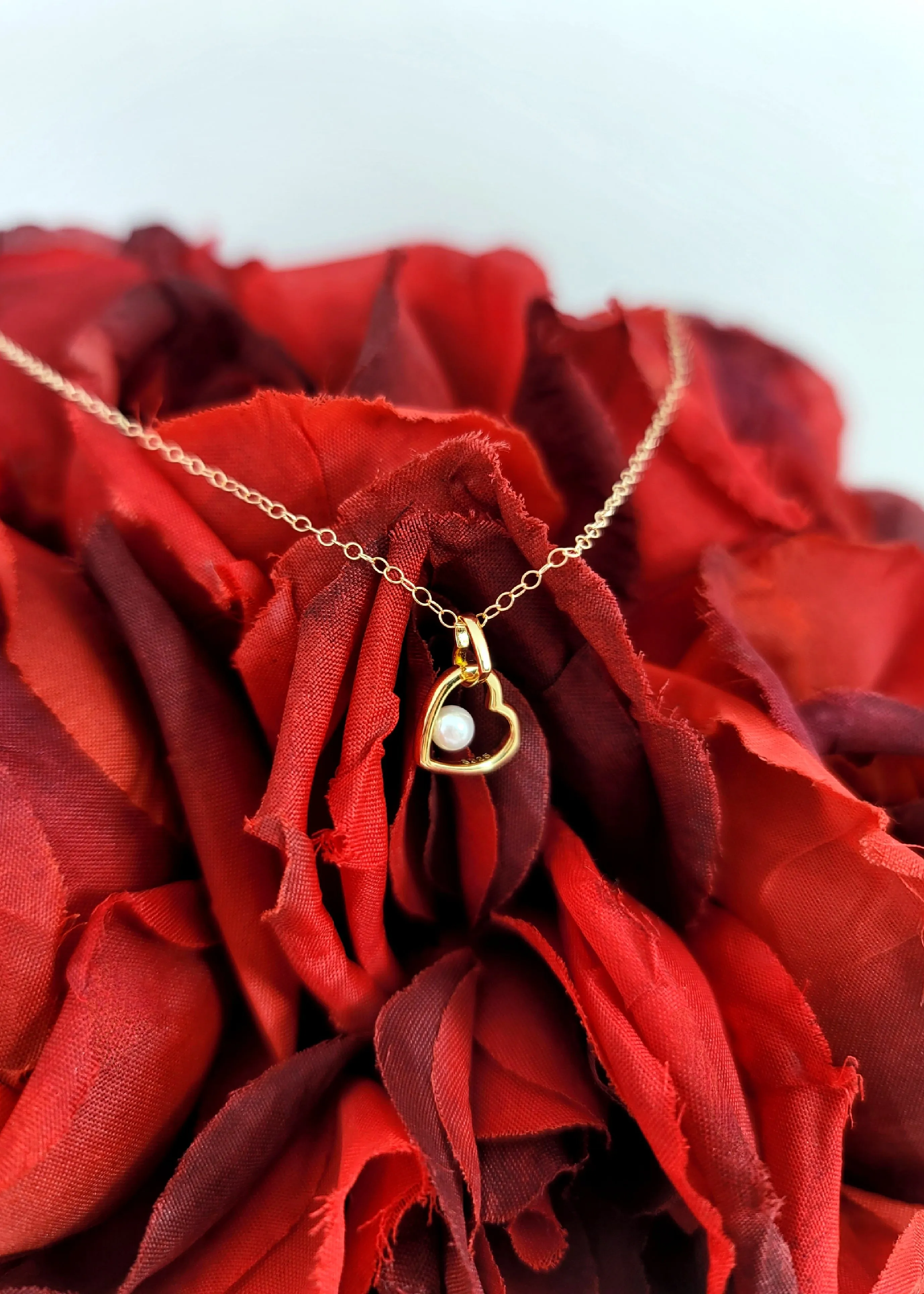 Gold Hearts Entwined Necklace