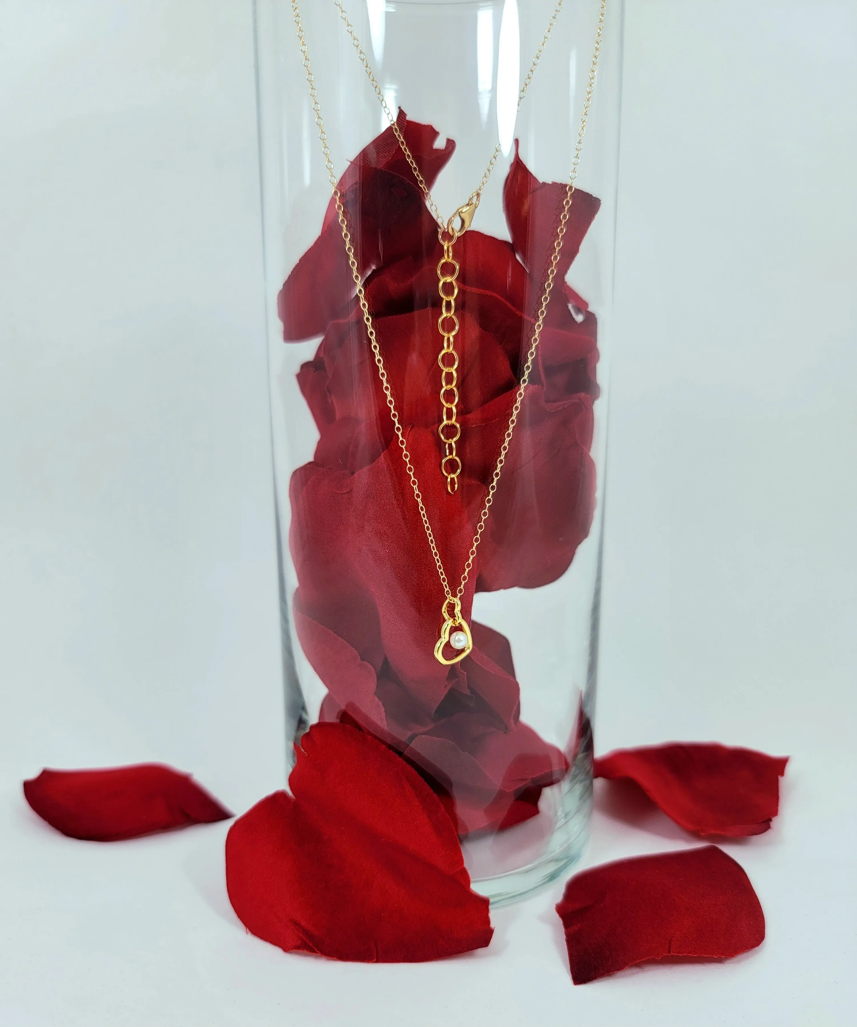 Gold Hearts Entwined Necklace