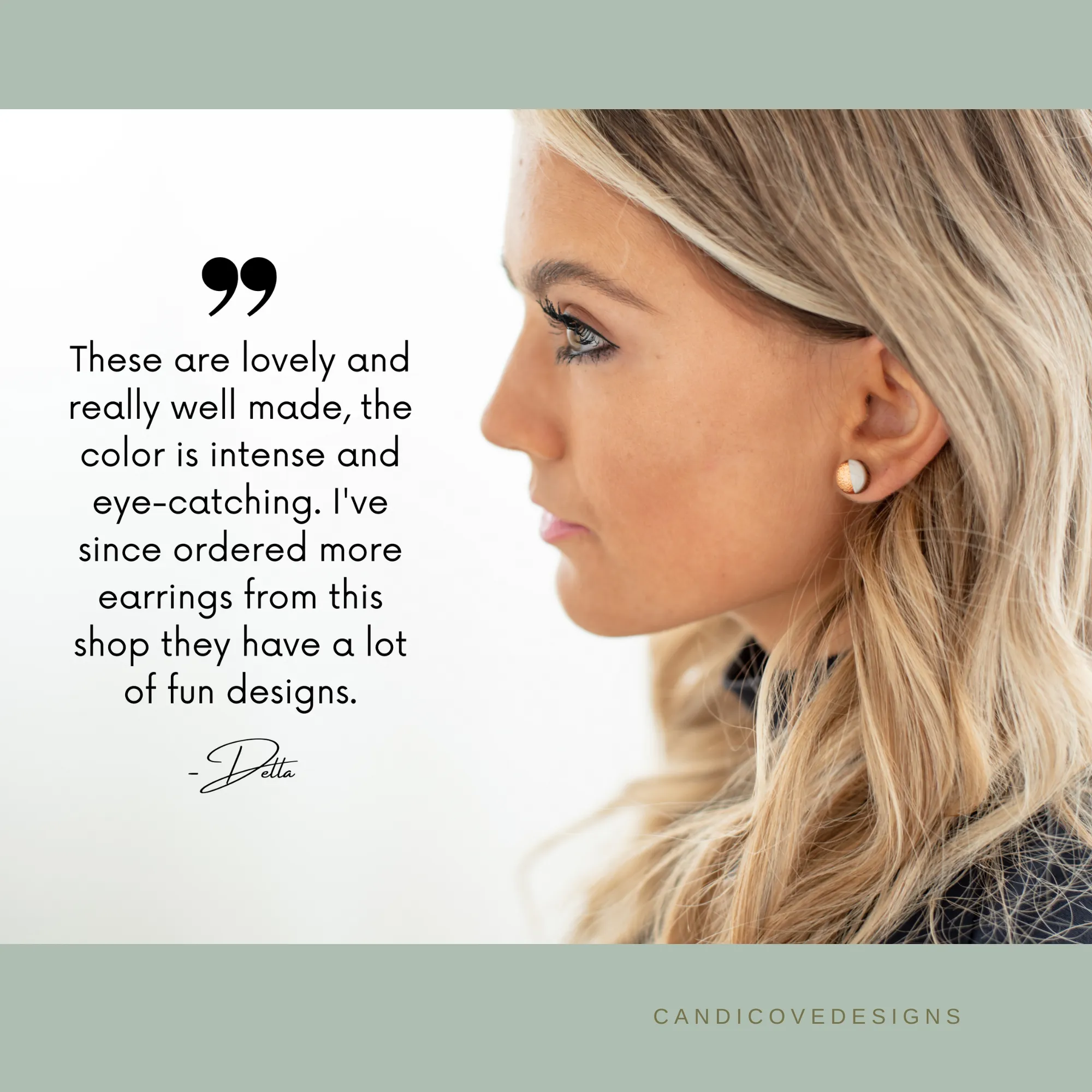 Gold Sparkle Stud Earrings by Candi Cove Designs