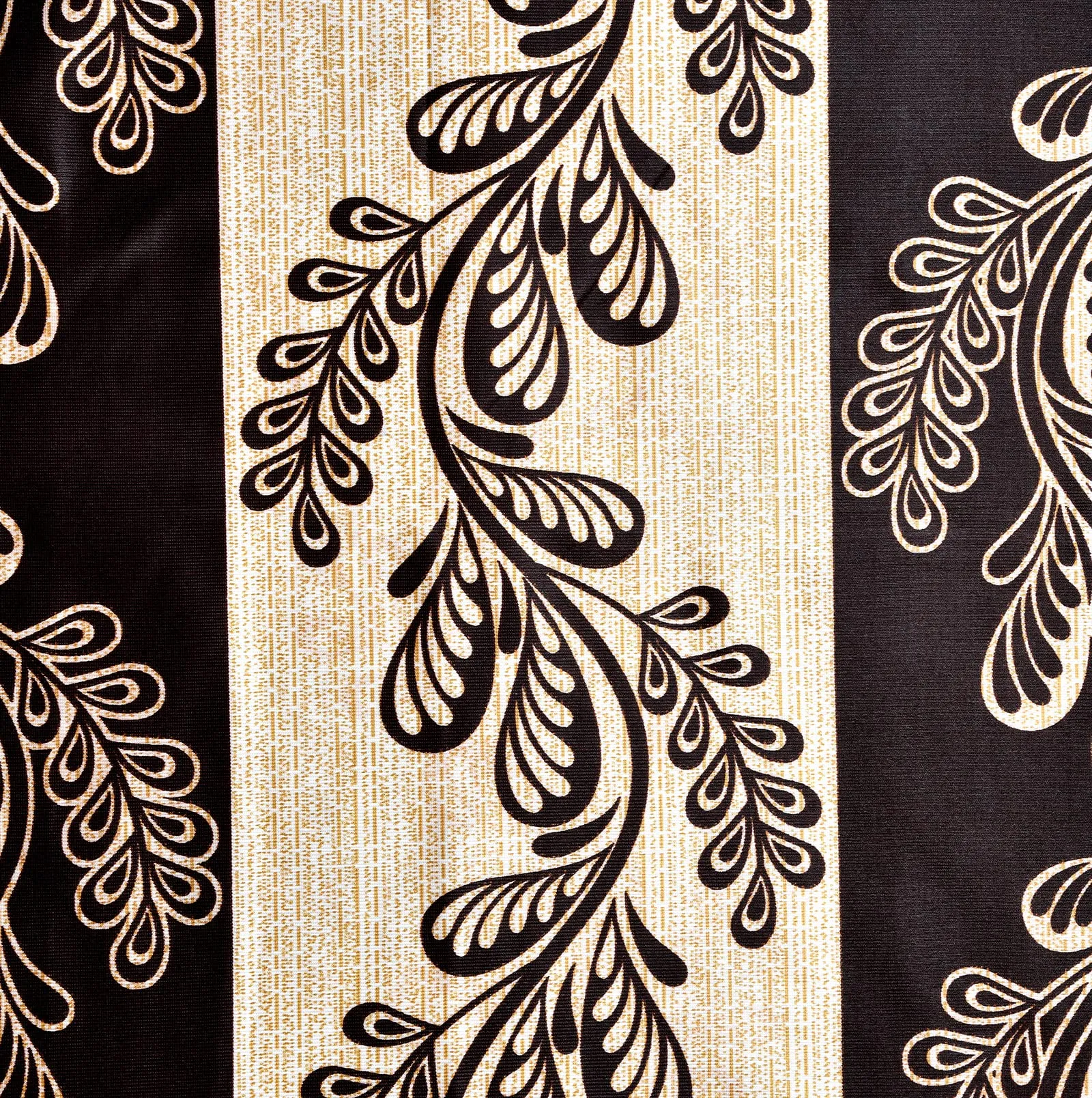 Heart Home Leaf Printed Home Décor Door Curtain with 8 Eyelet, 7 ft- Pack of 2 (Brown)-Hs43Hearth25600(Polyester_Brown)