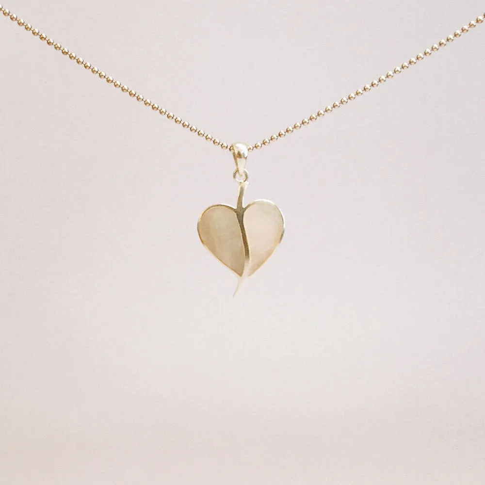 Heart Shell Sterling Silver Pendant