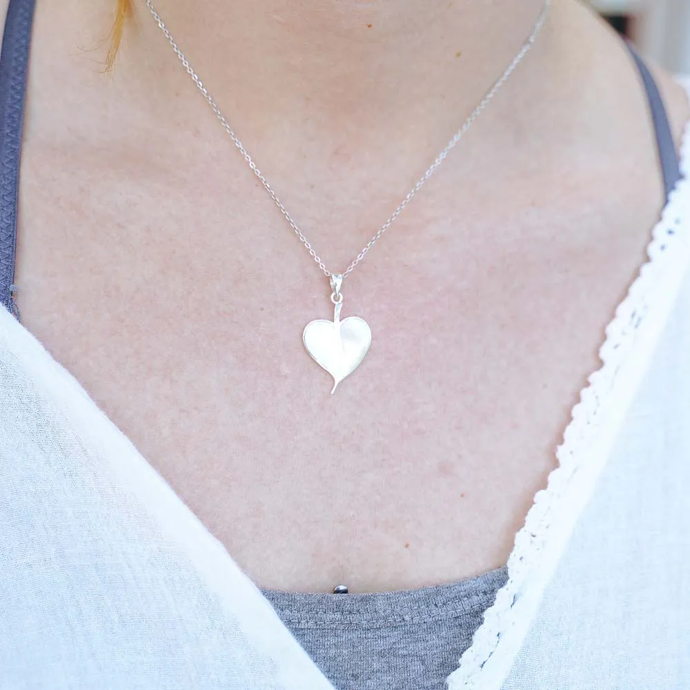 Heart Shell Sterling Silver Pendant