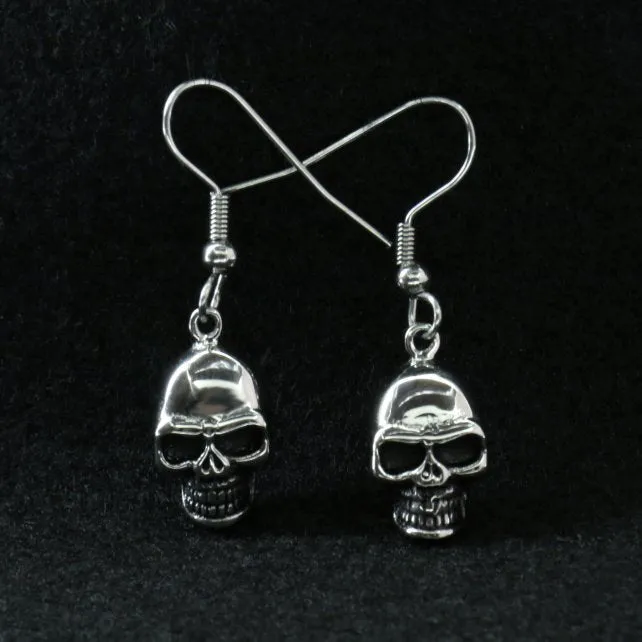 Hot Leathers JWE1102 Stainless Steel Skull Earrings