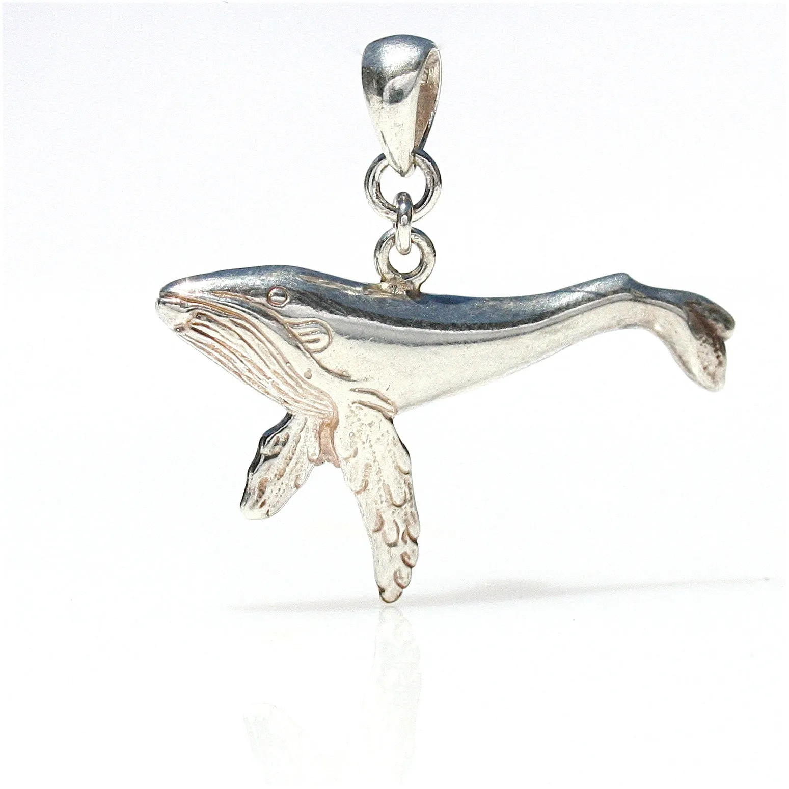 Humpback Whale Pendant Sterling Silver