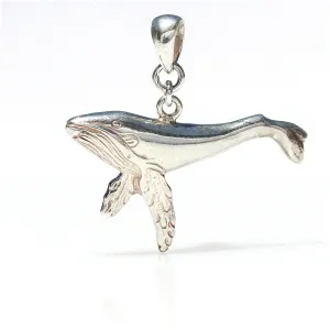 Humpback Whale Pendant Sterling Silver